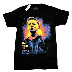 NWT Michael Meyers T-Shirt Size Small Halloween Movie Black Graphic Tee Myers
